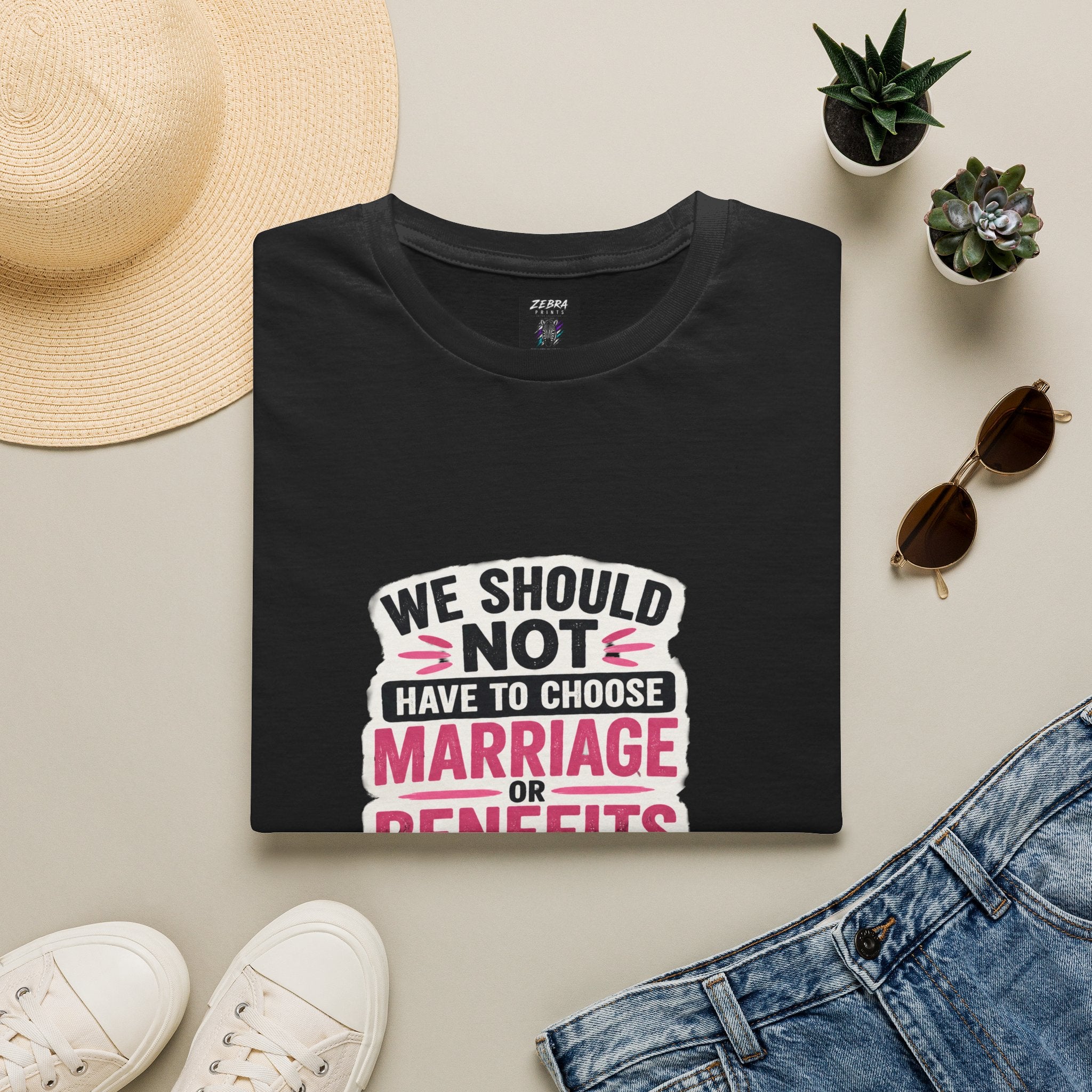 T-Shirt — “We Should Not Have To Choose Marriage or Benefits” Healthcare Rights Tee