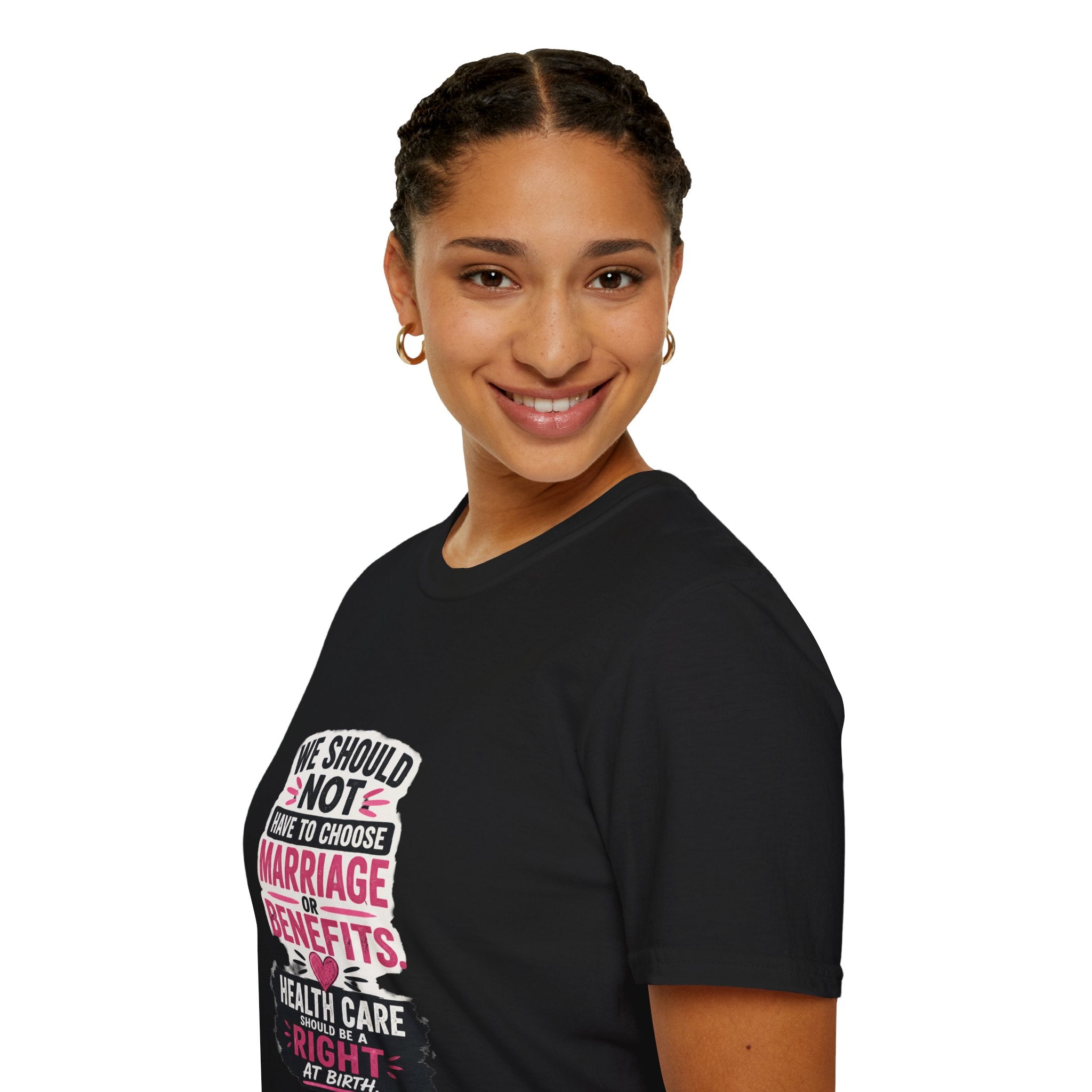 T-Shirt — “We Should Not Have To Choose Marriage or Benefits” Healthcare Rights Tee